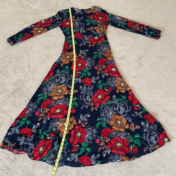 Aakkaa Floral Long Sleeve Maxi Dress | Size M - Picture 12 of 14